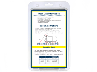 1/2" x 35' - Dark Navy Double Braided 100% Premium Nylon Dock Line - For Boats Up to 35' - Long Lasting Mooring Rope - Strong Nylon Dock Ropes for Boats - Marine Grade Sailboat Docking Rope