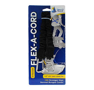 Direct 2 Boater's Flex-A-Cord - Sturdy Nylon with Stainless Steel Clips - 10x Stronger than Bungee Cords - Tactical Bungee Cord - Carabiner Bungee Cord