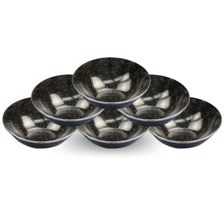 Direct 2 Boater 7.5" Camping Dinnerware Bowls - 6 Pack - Black Enamel Finish - For Camping, Hiking, and Picnics