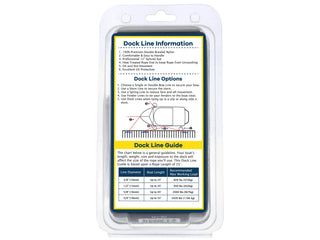 DB-145 | 3/8" x 20' - Black Durable Double Braided Nylon Dock Line - For Boats up to 25'