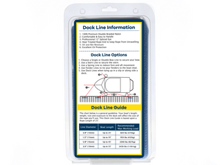 DB-147 | 5/8" x 25' Marine Blue Double Braided Nylon Dock Line - For Boats up to 45'