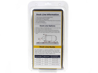 DB-154 | 5/8" x 25' - Gold/White Double Braided 100% Premium Nylon Dock Line - for Boats up to 45'