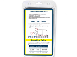 1/2" x 30' - Blue - Double Braided Polypropylene Dock Line - For Boats up to 35' - Sold Individually