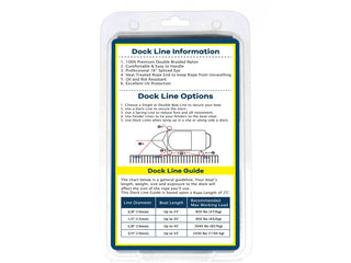 3/4" x 40' - White (2 Pack) Double Braided 100% Premium Nylon Dock Line - For Boats Up to 55' - Long Lasting Mooring Rope - Strong Nylon Dock Ropes for Boats - Marine Grade Sailboat Docking Rope