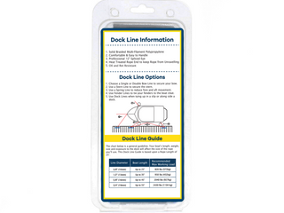 DB-256-2T | 3/8" x 15' Blue (2 Pack) Solid Braided Poly Dock Line w/ Chafe Guard For Boats up to 25'