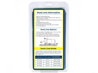 5/8" x 25' Marine Blue REFLECTIVE Double Braided Nylon Dock Line - For Boats up to 45' - Long Lasting Mooring Rope - Strong Nylon Dock Ropes for Boats - Marine Grade Sailboat Docking Rope