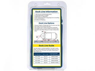 5/8" x 15' - Marine Blue Double Braided 100% Premium Nylon Dock Line - For Boats Up to 45' - Long Lasting Mooring Rope - Strong Nylon Dock Ropes for Boats - Marine Grade Sailboat Docking Rope