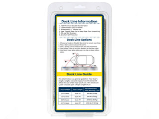 5/8" x 15' - Gold/White (2 Pack) Double Braided 100% Premium Nylon Dock Line - For Boats Up to 45' - Long Lasting Mooring Rope - Strong Nylon Dock Ropes for Boats - Marine Grade Sailboat Docking Rope