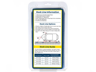 5/8" x 25' - Royal Blue Double Braided 100% Premium Nylon Dock Line - For Boats Up to 45' - Long Lasting Mooring Rope - Strong Nylon Dock Ropes for Boats - Marine Grade Sailboat Docking Rope