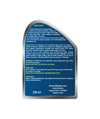 UV Protectant Spray for Vinyl, Plastic, Rubber, Fiberglass, etc 32 fl oz & High Gloss Premium Marine Wax 32 oz (2 Items)