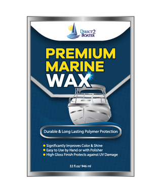 UV Protectant Spray for Vinyl, Plastic, Rubber, Fiberglass, etc 32 fl oz & High Gloss Premium Marine Wax 32 oz (2 Items)
