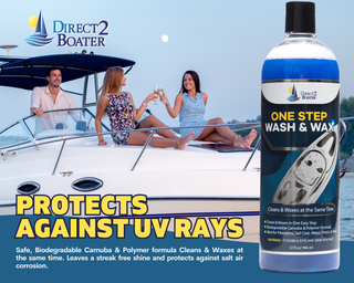 One Step Wash & Wax for Boats, Autos & RV's 32 fl oz Cleans & Waxes at the Same Time - Safe Biodegradable Formula