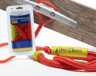 4' Bungee Dock Line - Red - (2 Pack) - Stretches to 5.5' - Ideal for Boats, Jet Ski, Dinghy & Pontoon up to 4000#