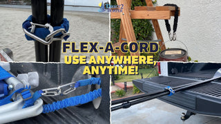 Direct 2 Boater's Flex-A-Cord - Sturdy Nylon with Stainless Steel Clips - 10x Stronger than Bungee Cords - Tactical Bungee Cord - Carabiner Bungee Cord