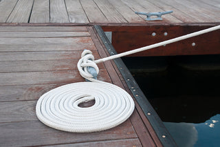 3/4" x 40' - White Double Braided 100% Premium Nylon Dock Line - For Boats Up to 55' - Long Lasting Mooring Rope - Strong Nylon Dock Ropes for Boats - Marine Grade Sailboat Docking Rope