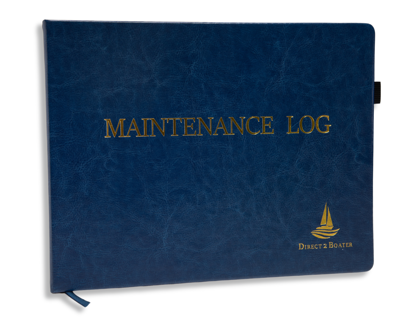 Direct 2 Boater Elegant Blue Hard Bound Ship's Log Book & Maintenance Log Book Bundle, 100 Pages/Book (2 Items)