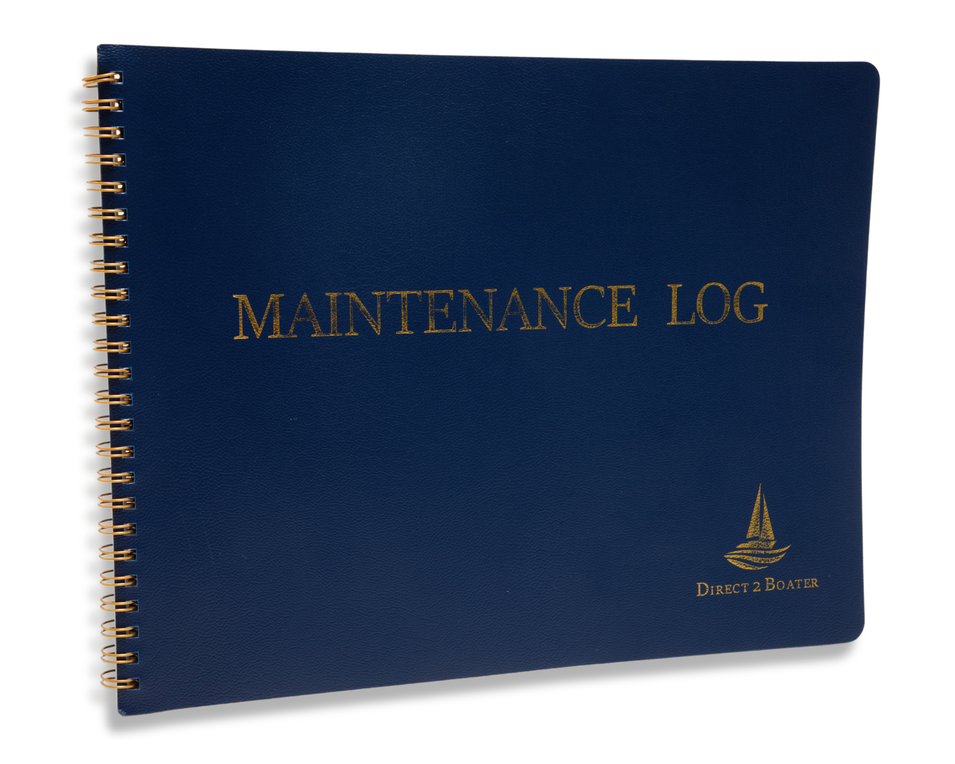 Direct 2 Boater Blue Spiral Bound Ship's & Maintenance Logs w/ Flexible Covers 100 Pages/Bk Bundle (2 Items)