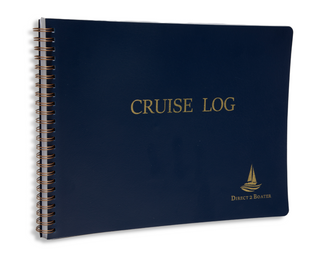 Direct 2 Boater Cruise Log Books - Nautical Diary with Elegent Blue Covers - Hard or Soft Bound - 100 Pages - Ideal Boat Journal, Sailing Notebook, Boater Logbook Gift, Yacht Captain Log Book
