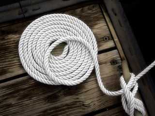 5/8" x 25' White - (2 Pack) - 3 Strand Twisted Nylon Dock Line - For Boats up to 45'