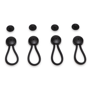 SP-05B | Stayput Fasteners 6 5/8" Standard Size Black Bungee Shock Cord & Fastener for Boat Canvas (4 Pack) - Length is 6 5/8" End to End