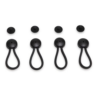 SP-23 | Stayput Fasteners 5" Standard Size Black Bungee Shock Cord & Fastener for Boat Canvas (4 Pack) - Length is 5" End to End