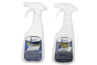 UV Protectant Spray for Vinyl, Plastic, Rubber, Fiberglass 16 oz & Spray N Wipe Stain Remover 16 oz (2 Items)