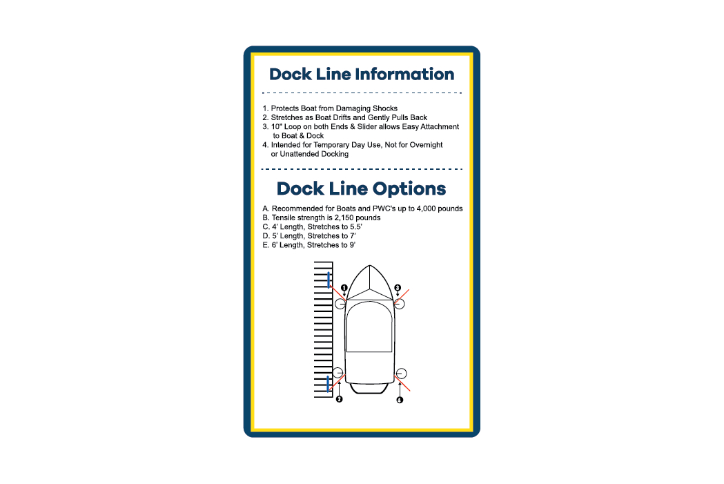 4' Bungee Dock Line - Black - Stretches to 5.5' - Ideal for Boats, PWC, Jet Ski, Dinghy, Kayak & Pontoon up to 4000#