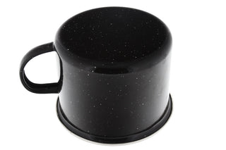 16 oz Durable Metal Camping Mug with Black Speckled Enamel Finish - 6 Pack - By Direct 2 Boater