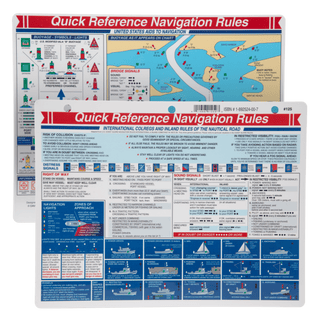 Davis Instruments Navigation Rules Quick Reference Card - Rules of the Nautical Road for Boating - Must Have Sailing Navigational Tool - Boating Quick Reference and Boating Captain Accessories