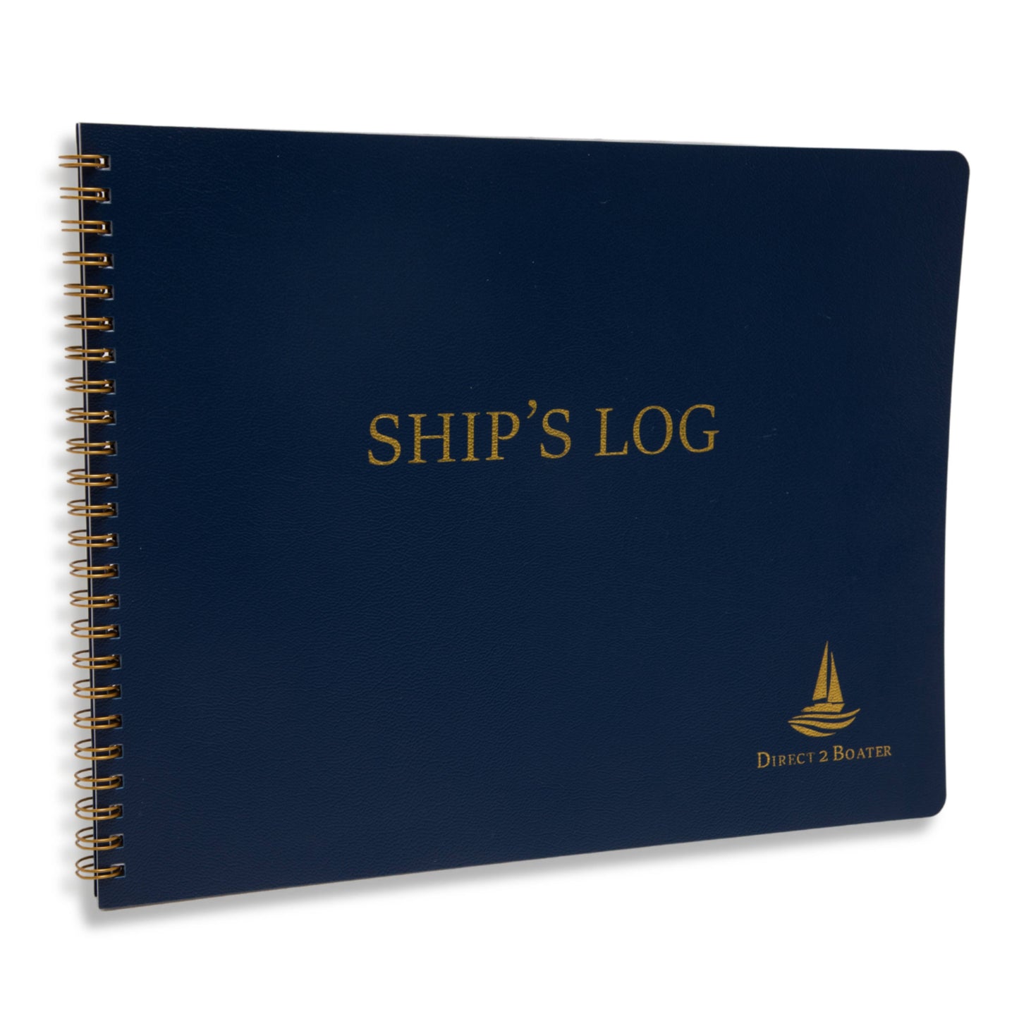 Direct 2 Boater Blue Spiral Bound Ship's & Maintenance Logs w/ Flexible Covers 100 Pages/Bk Bundle (2 Items)