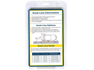 5/8" x 25' Blue Solid Braided Poly Dock Line w/ Chafe Guard For Boats up to 45' - Sold Individually