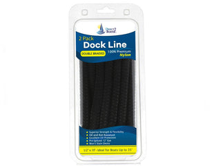 Durable Double Braided Nylon Dock Line - Long Lasting Mooring Rope - Strong Nylon Dock Ropes for Boats - Marine Grade Sailboat Docking Rope