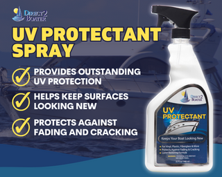 UV Protectant Spray for Vinyl, Plastic, Rubber, Fiberglass, Gel Coat & More - 32 fl oz Luster Restoring Formula