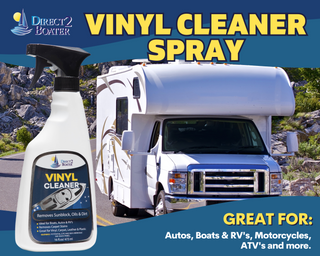 Vinyl Cleaner for Autos, Boats & RV's - Great for Vinyl, Carpet, Leather & Plastic - 16 fl oz By Direct 2 Boater