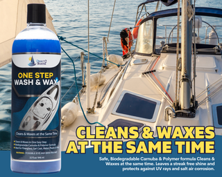 One Step Wash & Wax for Boats, Autos & RV's 32 fl oz Cleans & Waxes at the Same Time - Safe Biodegradable Formula