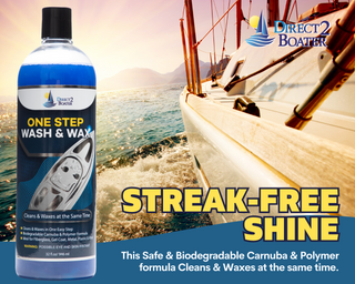 One Step Wash & Wax for Boats, Autos & RV's 32 fl oz Cleans & Waxes at the Same Time - Safe Biodegradable Formula