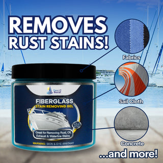 Fiberglass Stain Remover Gel 16 oz (2 Pack) - FSR Cleaner, FSR Boat Cleaner, FSR Stain Remover, FSR Gel, Rust Remover