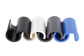 Bimini Boat Clips - Multi-Color Clips - 8 Pack - Fits 7/8" Round Tubing - White, Black, Grey & Blue (2 ea) - Towel Clips