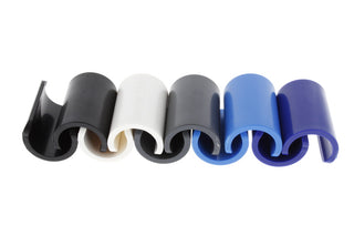 Bimini Boat Clips - Multi Color Clips (20 Pack) - Fits 7/8" Round Tubing White, Black, Grey, Navy & Blue (4 ea) - Towel