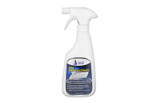 UV Protectant Spray for Vinyl, Plastic, Rubber, Fiberglass, etc 32 fl oz & High Gloss Premium Marine Wax 32 oz (2 Items)