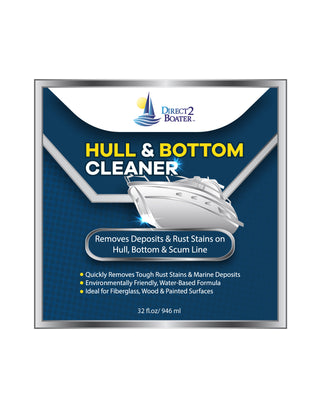 Hull & Bottom Cleaner 32 fl oz - Environmentally Friendly Formula removes Marine Deposits & Rust Stains on Hull & Bottom