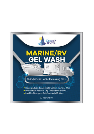 Marine RV Gel Wash - 32 fl oz - Quickly Cleans while Increasing Gloss, Biodegradable Concentrate will not Remove Wax